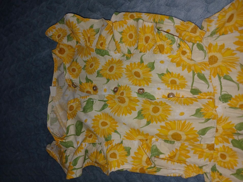 Sarı Çiçekli Bohem Uzun Tulum - Görsel 2