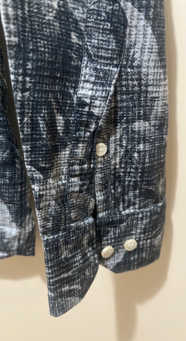 Gri Batik Desenli Uzun Kollu Erkek Gömlek - Görsel 4