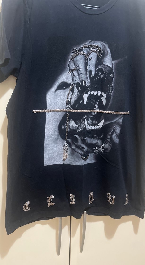 Zincir Detaylı Siyah Erkek Tişört Rh45 London - Görsel 2