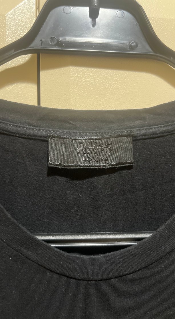 Zincir Detaylı Siyah Erkek Tişört Rh45 London - Görsel 3