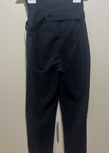 Kemerli Siyah Kadın Pantolon - Görsel 2