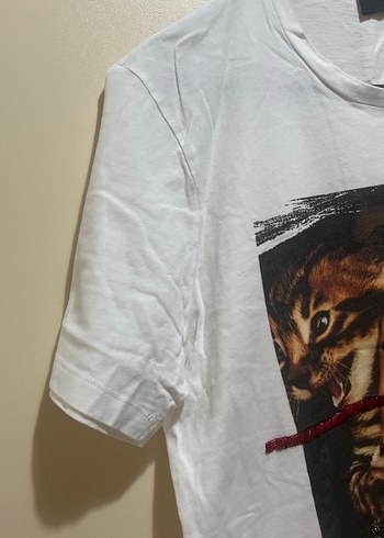 Beyaz Baskılı Erkek Tişört Rh45 London - Görsel 4