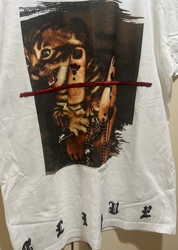 Beyaz Baskılı Erkek Tişört Rh45 London - Görsel 2