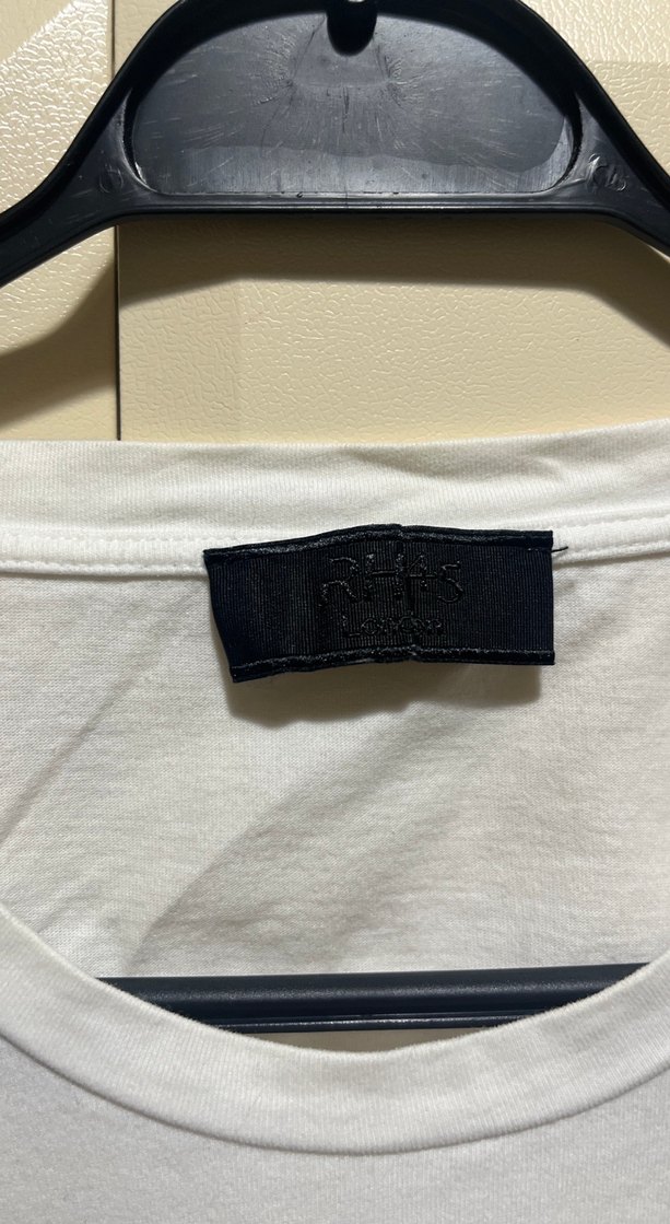 Beyaz Baskılı Rock Punk Tişört - Görsel 3