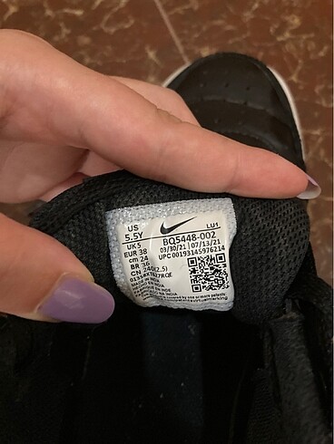 38 Beden siyah Renk Orijinal Nike siyah ayakkabı