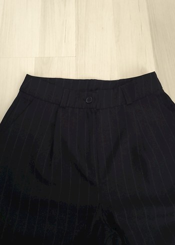 Kadın mavi mor karışımı Pilili Kumaş Pantolon - Görsel 5