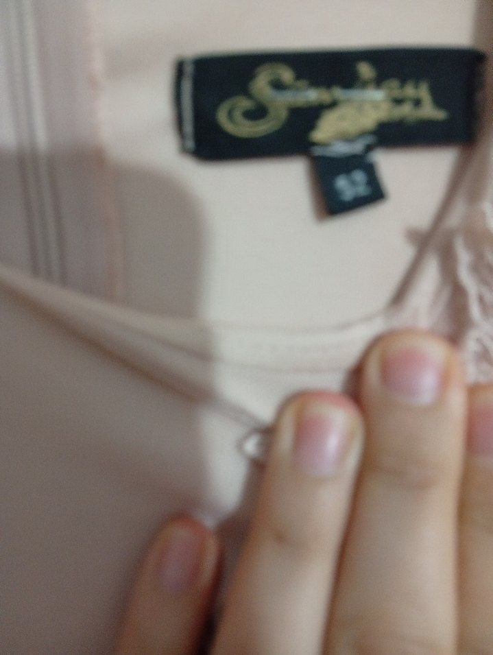 Bej Dantel Detaylı Uzun Kollu Abiye Elbise - Görsel 2