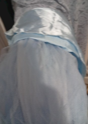 Gri Dantel Kadın Uzun Abiye Elbise - Görsel 3