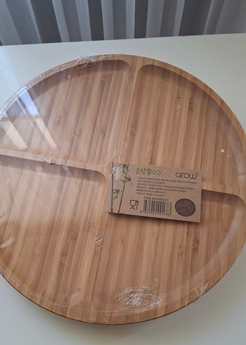 Bambu Bölmeli Yuvarlak Tabak