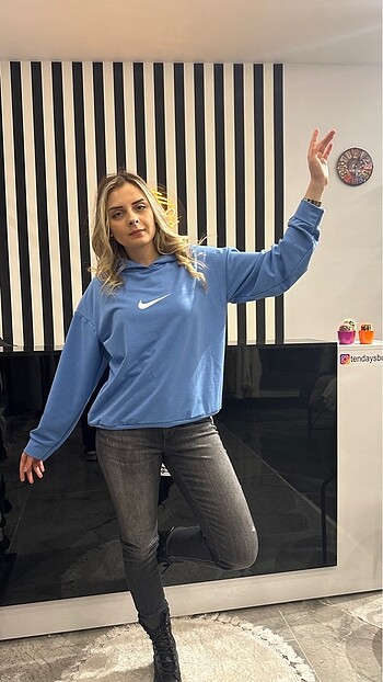 diğer Beden mavi Renk Nike kapüşonlu sweat