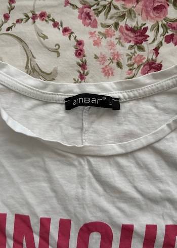 Beyaz, Kısa Kollu, Rahat Kesim Kadın Tişört - Görsel 2