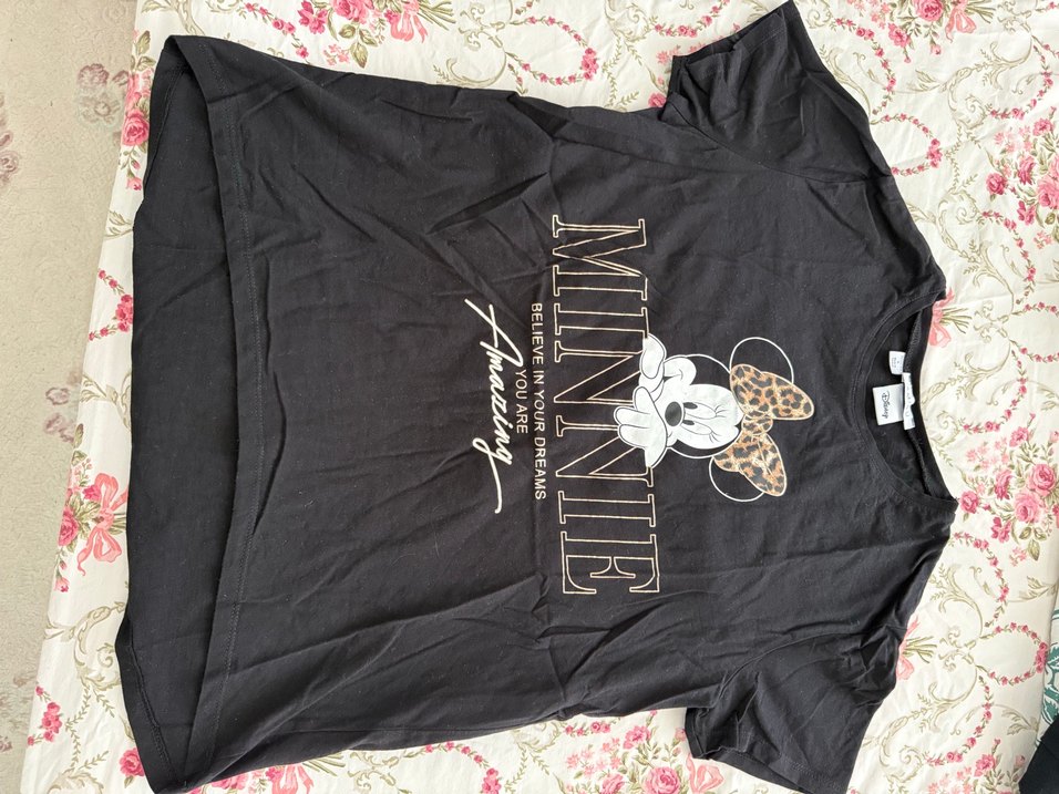 Siyah Minnie Mouse Tişört - Görsel 2