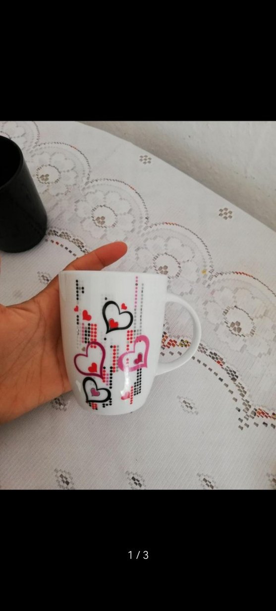 Renkli cupcake desenli porselen kupa - Görsel 3