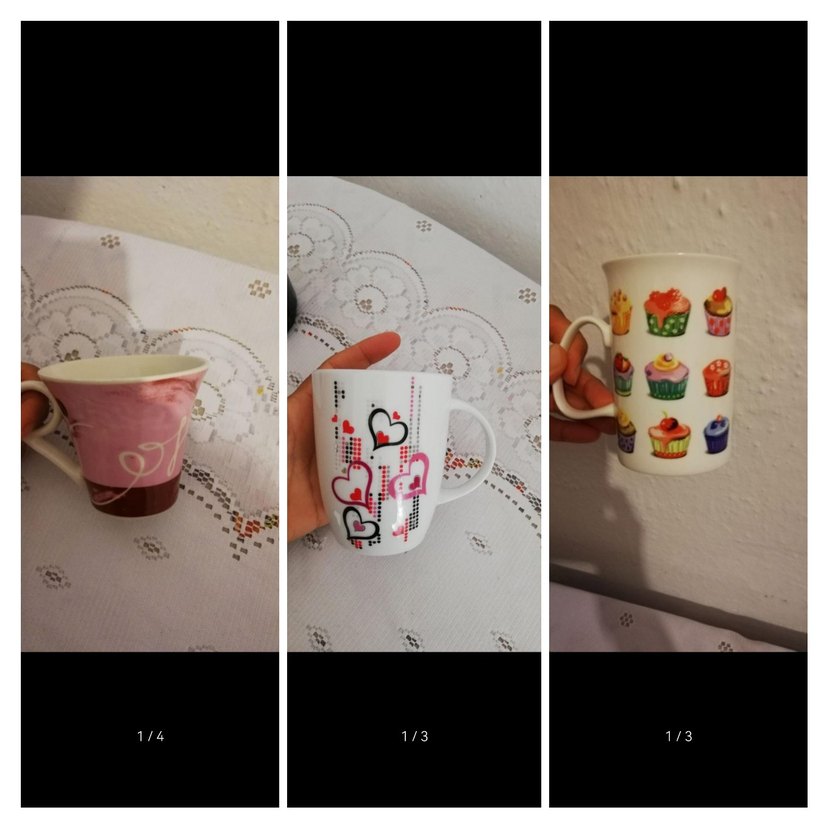 Renkli cupcake desenli porselen kupa - Görsel 4