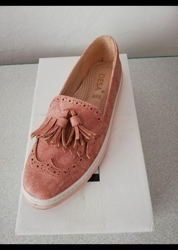 Pembe süet püsküllü kız çocuk loafer ayakkabı - Görsel 4