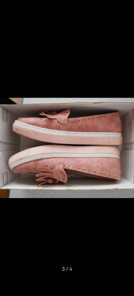 Pembe süet püsküllü kız çocuk loafer ayakkabı - Görsel 2