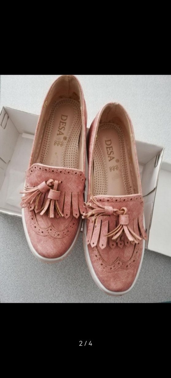 Pembe süet püsküllü kız çocuk loafer ayakkabı - Görsel 3