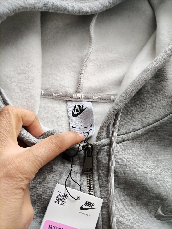 Gri Fermuarlı Kadın Sweatshirt - Görsel 3