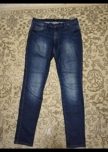 Adil Işık Kadın Lacivert Kemerli Regular Fit Jean