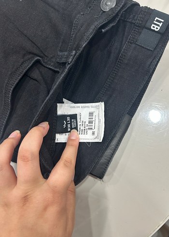 LTB Erkek Siyah Kot Pantolon, Kemerli, Normal Boy