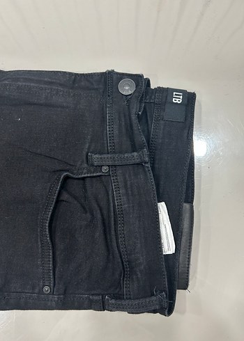 40 Beden Erkek Siyah Kot Pantolon, Kemerli, Normal Boy