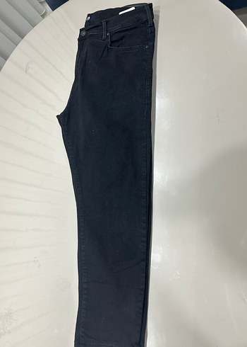 Erkek Siyah Kot Pantolon, Kemerli, Normal Boy