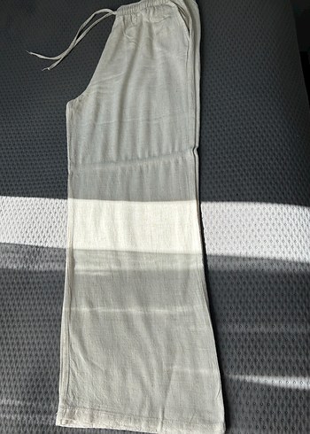 Stradivarius Krem Keten Bol Kesim Kadın Pantolon