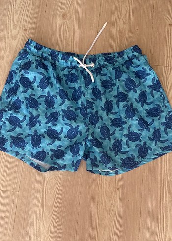 Erkek Renkli Batik Desenli Mavi Deniz Şortu - Görsel 2