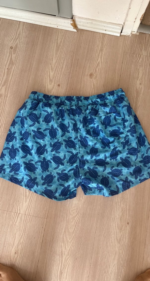 Erkek Renkli Batik Desenli Mavi Deniz Şortu - Görsel 4