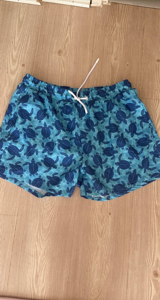 Erkek Renkli Batik Desenli Mavi Deniz Şortu - Görsel 2