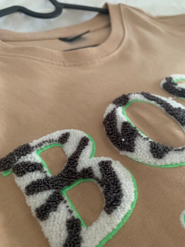 Bej BOSS Baskılı Erkek Tişört - Görsel 3