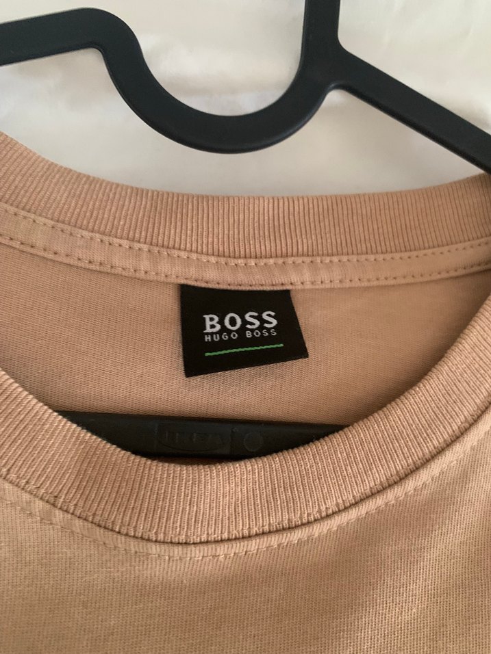 Bej BOSS Baskılı Erkek Tişört - Görsel 4