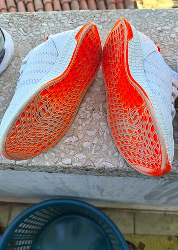 Turuncu Detaylı Gri Bağcıklı Spor Ayakkabı - Görsel 3