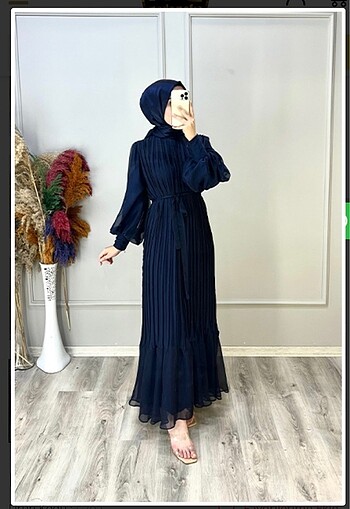 Tesettür abiye tesettür elbise - Görsel 7