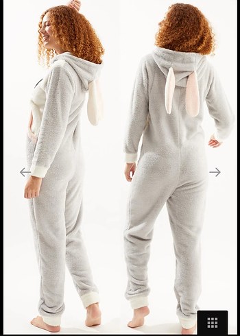 Gri Tavşan Figürlü Welsoft Tulum - Görsel 3