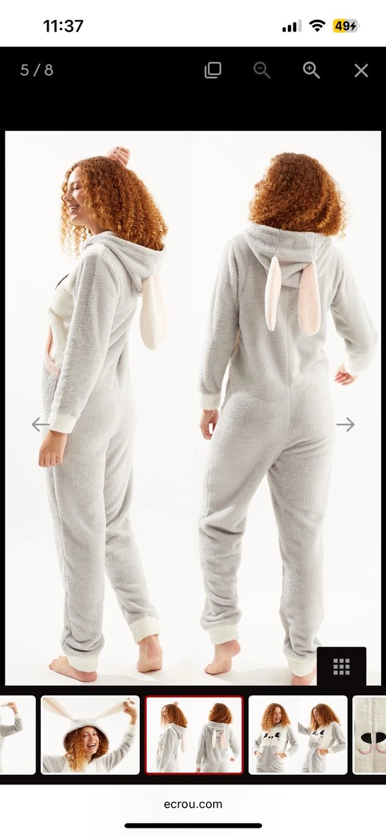 Gri Tavşan Figürlü Welsoft Tulum - Görsel 3