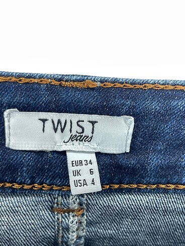 34 Beden mavi Renk Twist Jean / Kot %70 İndirimli.