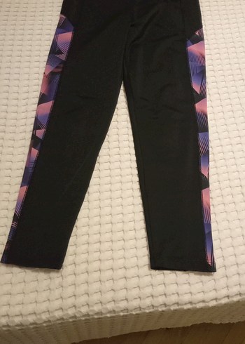 Siyah Tie-Dye Desenli Spor Tayt