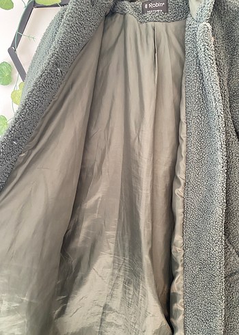 Çağla yeşili Uzun Kadın Kaban - Görsel 2