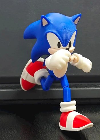 Sonic the Hedgehog Hareketli Aksiyon Figürü (3D Baskı) - Görsel 3