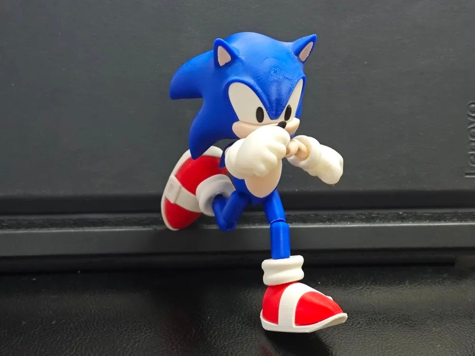 Sonic the Hedgehog Hareketli Aksiyon Figürü (3D Baskı) - Görsel 3