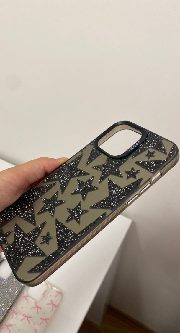 Parlak Siyah Gotik Telefon Kılıfı - Görsel 2