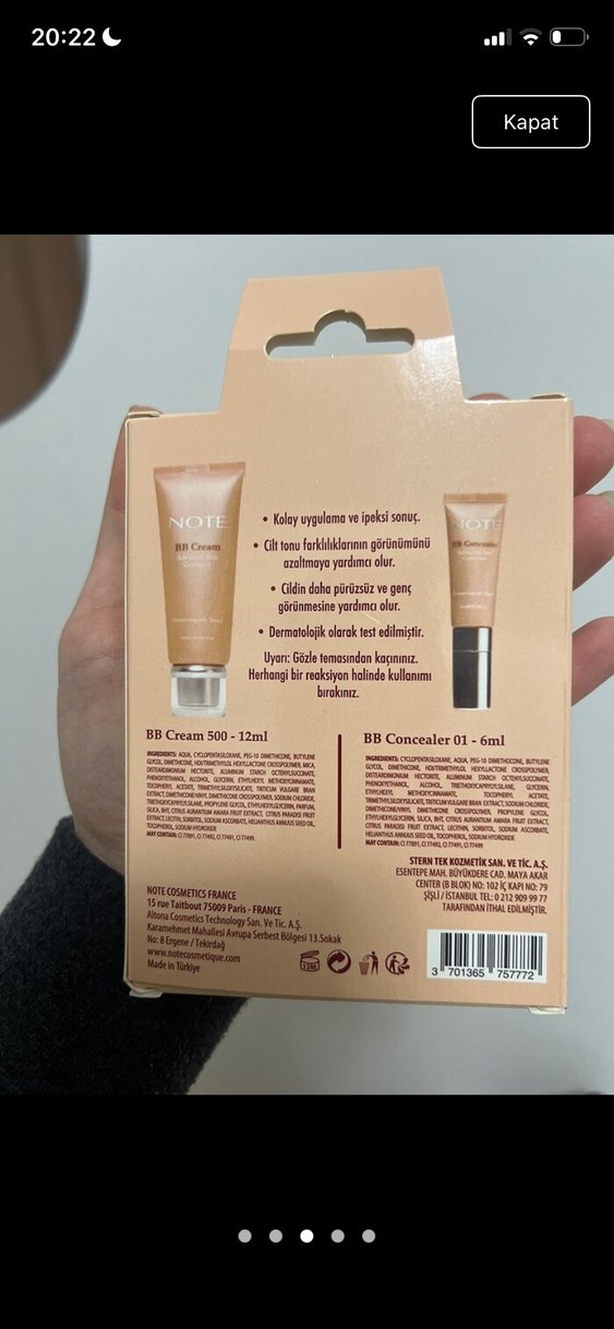 Note BB Cream & Concealer Set - Bej - Görsel 2