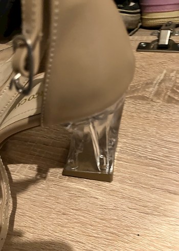 Bej Topuklu Kadın Ayakkabı - Görsel 4