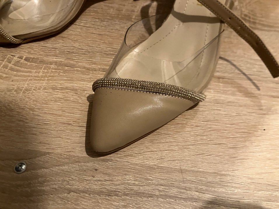 Bej Topuklu Kadın Ayakkabı - Görsel 3