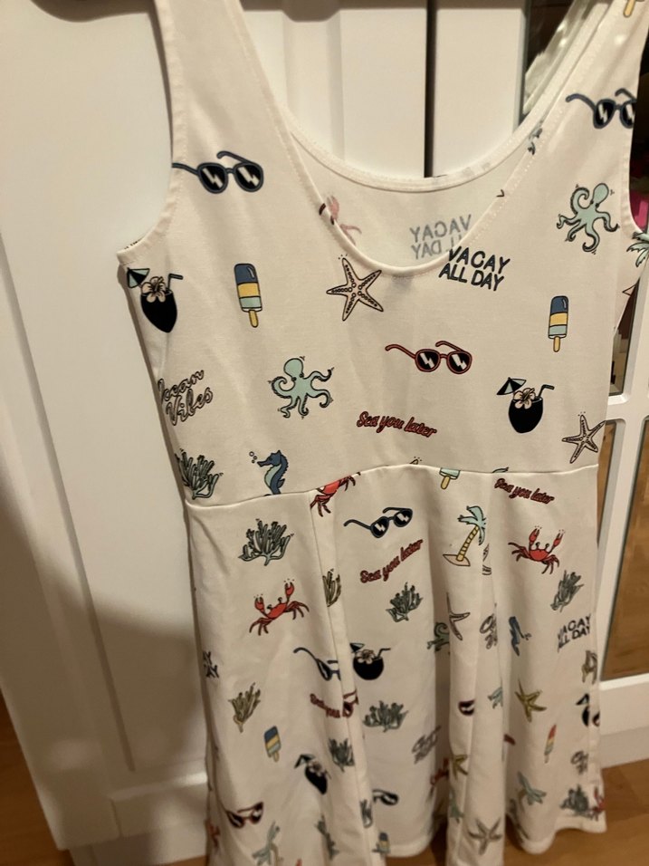 Çok Renkli Baskılı Elbise - Görsel 2