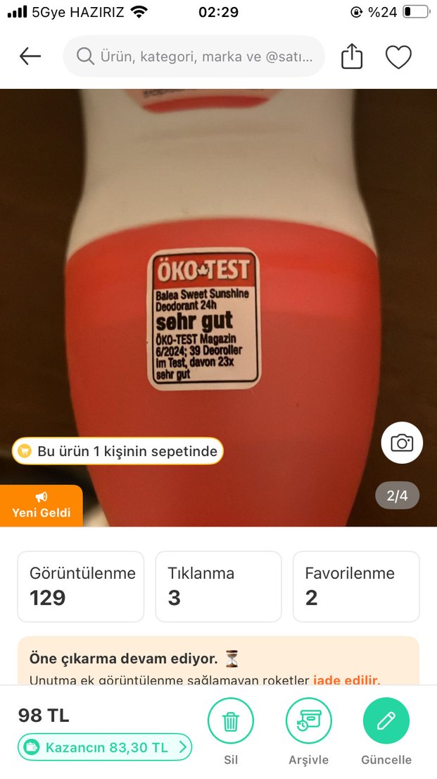 Balea Sweet Sunshine rolon - Görsel 2