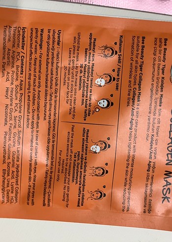 Bee Beauty Hayvan Temalı Kollajen Yüz Maskesi - Görsel 3