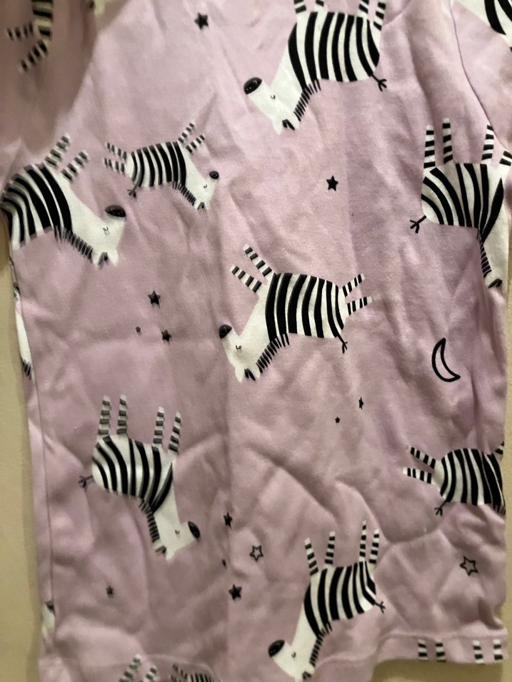 Kız Çocuk Pembe Zebra Desenli kısa Kollu Tişört - Görsel 5