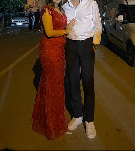 Diğer Kırmızı Taşlı Elbise